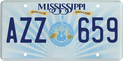 MS license plate AZZ659