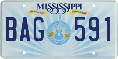 MS license plate BAG591