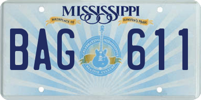 MS license plate BAG611