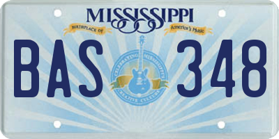 MS license plate BAS348