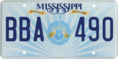 MS license plate BBA490
