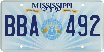 MS license plate BBA492
