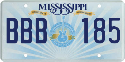 MS license plate BBB185