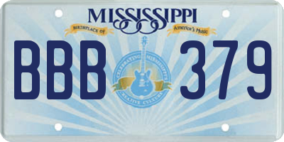 MS license plate BBB379