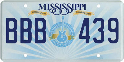 MS license plate BBB439
