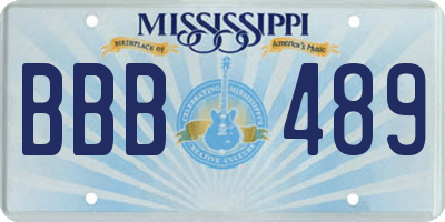 MS license plate BBB489