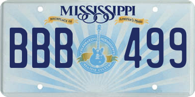 MS license plate BBB499