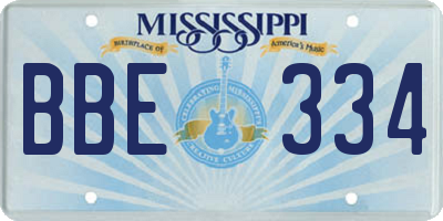 MS license plate BBE334