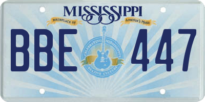 MS license plate BBE447