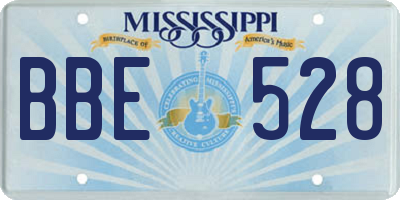 MS license plate BBE528
