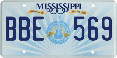 MS license plate BBE569