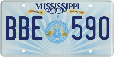 MS license plate BBE590