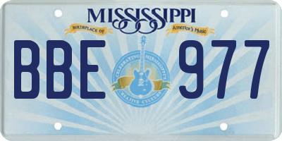 MS license plate BBE977