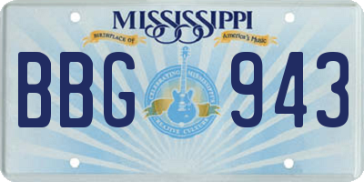 MS license plate BBG943