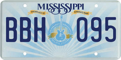 MS license plate BBH095
