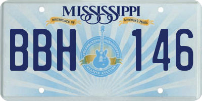 MS license plate BBH146