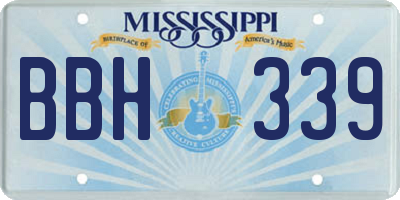 MS license plate BBH339