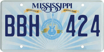 MS license plate BBH424