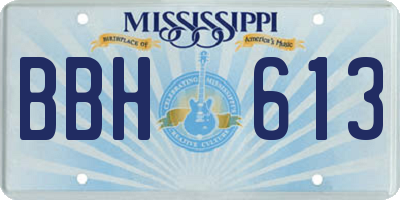 MS license plate BBH613