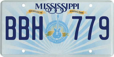 MS license plate BBH779