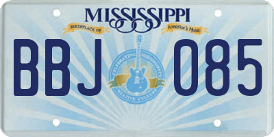 MS license plate BBJ085