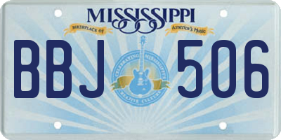 MS license plate BBJ506