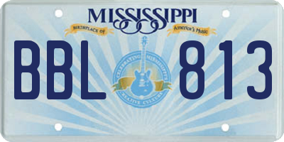 MS license plate BBL813