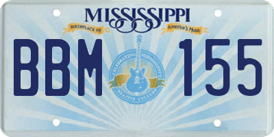MS license plate BBM155