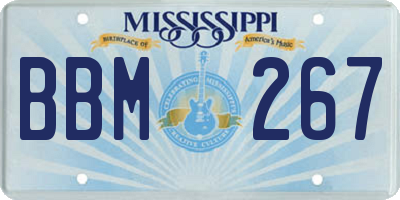 MS license plate BBM267