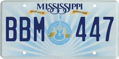 MS license plate BBM447