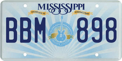 MS license plate BBM898