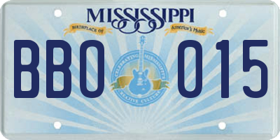 MS license plate BBO015