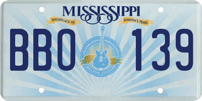 MS license plate BBO139