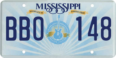 MS license plate BBO148