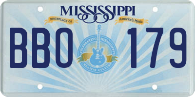 MS license plate BBO179