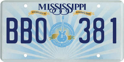 MS license plate BBO381