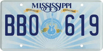 MS license plate BBO619