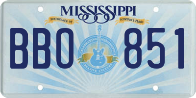 MS license plate BBO851