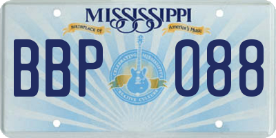 MS license plate BBP088