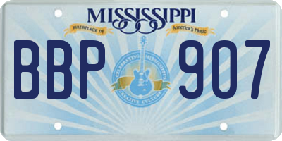 MS license plate BBP907