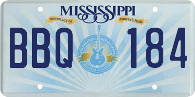 MS license plate BBQ184