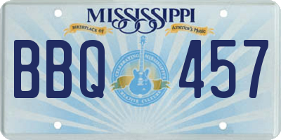 MS license plate BBQ457