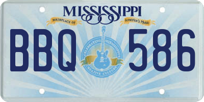 MS license plate BBQ586