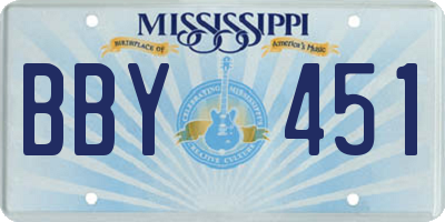 MS license plate BBY451
