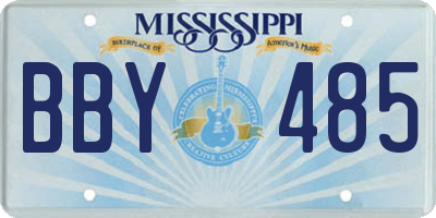 MS license plate BBY485