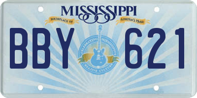 MS license plate BBY621