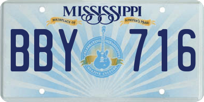 MS license plate BBY716