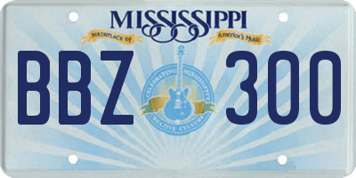 MS license plate BBZ300