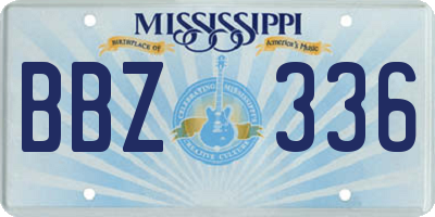MS license plate BBZ336