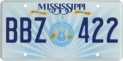 MS license plate BBZ422